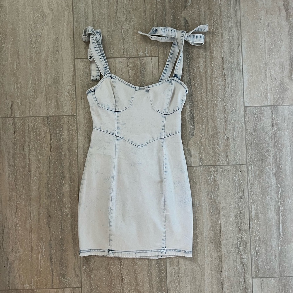 Blue jean mini dress